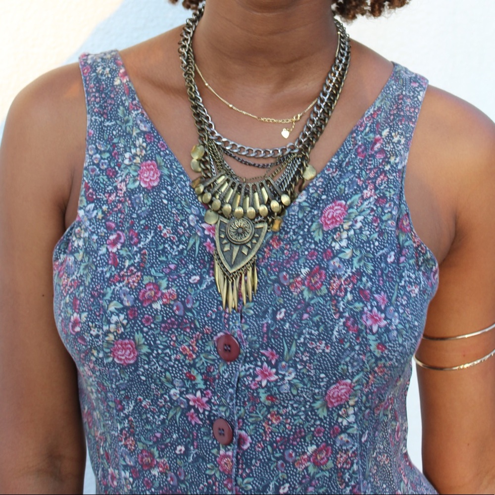 VINTAGE FLORAL ROMPER - Picture 3 of 4
